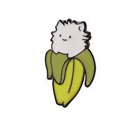 jieGorge Broschen Schmuck für Frauen Fruit Series Banana Oil Drop Brosche Strawberry Banana Cat Pin Universal-Abzeichen für Männer und Frauen Broschen Schmuck für Frauen (H, One Size)