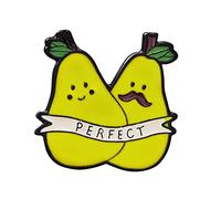 jieGorge Broschen Schmuck für Frauen Fruit Series Banana Oil Drop Brosche Strawberry Banana Cat Pin Universal-Abzeichen für Männer und Frauen Broschen Schmuck für Frauen (B, One Size)