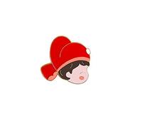 jieGorge Chatelaine-Brosche und schöne Hochzeitsbrosche, Frauen, Valentinstag, Kleidung, Metallabzeichen, Verlobung, Cartoon-Paare Chatelaine-Brosche (A, One Size)