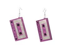 jieGorge Creolen Für Damen Tape Pretty CutieJewelry für Damen, süße Tropfenohrringe, Kassetten-Ohrringe Grün Mode kleine frische zu kleine Ohrstecker (Hot Pink, One Size)