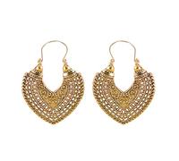 jieGorge Damen Ohrringe Legierungselementar-Ohrring-Ohrringe für Frauen und Mädchen in legierter Qualität Schwarze Ohrringe Herren (Gold, One Size)