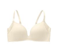 jieGorge Dirndl BH Push Up Unterwäsche für Damen, dünn, spurlos, glatter Rücken, sexy und bequem, Neuer Sommer-BH Klein Bustier Figurformende UnterwäSche Damen (Beige, 34)