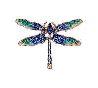 jieGorge Giraffenbrosche Insekt Brosche Geschenk Vintage Pin Strass Frauen Tier Brosche Giraffenbrosche (Blue, One Size)