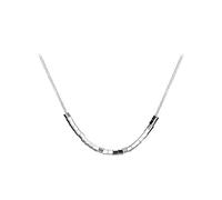 jieGorge Halskette mit Infinityzeichen für Frauen Schlüsselbein-Halsketten-Mode-Design-Halskette der quadratischen Halsketten-Frauen des Sterlingsilber-925 Mädchen~Halskette (Silver, One Size)