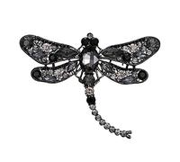 jieGorge Kanal-Pin Thema Mode Emaille Kristall Strass Brosche Damen Schmuck Kleidung Kleid Schal Dekoration Kanal-Pin (Grey, One Size)