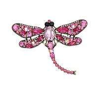 jieGorge Kanal-Pin Thema Mode Emaille Kristall Strass Brosche Damen Schmuck Kleidung Kleid Schal Dekoration Kanal-Pin (Pink, One Size)