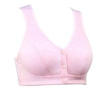 jieGorge Klebe BH GroßE Brust Weiche Baumwolle vorne Schnalle mittleren Alters und ältere Unterwäsche Damen glatt ohne Bügel breite Träger Weste Typ Neuer großer BH Sommer Outfit (E, C)