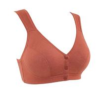 jieGorge Klebe BH GroßE Brust Weiche Baumwolle vorne Schnalle mittleren Alters und ältere Unterwäsche Damen glatt ohne Bügel breite Träger Weste Typ Neuer großer BH Sommer Outfit (G, B)