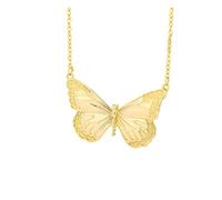 jieGorge Kleine Halskette Schmetterlingshalsketten für Frauen Schmuck Edelstahlkette Schmetterling Anhänger Halsketten Collier Femme Brautjungferngeschenke Halskette für Männer (Gold, One Size)