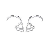 jieGorge Ohrringe Schädel kreatives Design Piercing Gesicht Vintage Hohle Ohrringe Ohrringe Ohrringe Edelsteine Set (Silver, One Size)