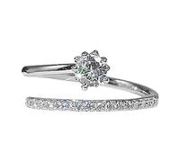 jieGorge Packungen mit Ringen Micro Set Zirkon Ring für Frauen Modeschmuck beliebte Accessoires Frau (Silver, One Size)