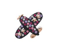 jieGorge Pinguin-Brosche Kleine Flugzeug Brosche Pullover Corsage Mantel Brosche Temperament Kristall Abzeichen Zubehör Pinguin-Brosche (Gold, One Size)