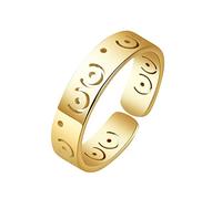 jieGorge Ringe stapeln Stern Herz Ringe für Frauen Männer Splice offen verstellbare Paare Ringe Schmuck Geschenke Zubehör Versprechen Fingerringe Hochzeit Verlobungsbänder (G, One Size)