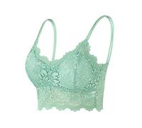 jieGorge Sport BH Trägerloser 1-teiliger BH, Sommer-Bandeau-BH, Übergröße, trägerloser BH, Komfort, kabelloser BH, gepolsterter Top-BH für Frauen Zwangsjacke (Mint Green, XXL)