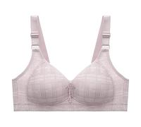 jieGorge StrandkorbhüLle Curve Frauen Full Coverage Cup Leicht gepolstertes Bügel-T-Shirt Push-Up-BH Comfort Daily Essentialss Support DüNner, Bequemer, Atmungsaktiver BH In üBergrößE (Purple, 44)