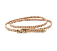 JIER Damen Flechtgürtel Geflochten Taillengürtel Dünne Gewebte Taille Gürtel Bund Vintage Schmaler Gürtels Hüftgürtel Kleidgürtel Waist Belt (Khaki)