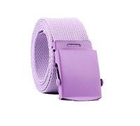 JIER Damen Gürtel Nylon Canvas Belt Unisex Stufenlos Verstellbarer Stoffgürtel Automatische Mode Elastischer Geflochtener Stretchgürtel (Lila)
