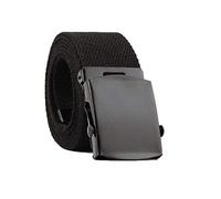 JIER Damen Gürtel Nylon Canvas Belt Unisex Stufenlos Verstellbarer Stoffgürtel Automatische Mode Elastischer Geflochtener Stretchgürtel (Schwarz)
