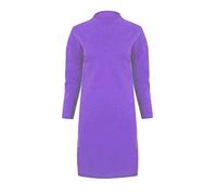 JIER Damen Rollkragen Pullover Kleider Mode Minikleid Winterkleider Strickkleider Langarm Warm Oversize Strickpullover Lose Sweatkleid Kleid (Lila,Medium)