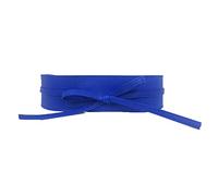 JIER Damen Taillengürtel Klassischer Obi Gürtel Wickelgürtel zum Schnüren Bindegürtel Hüftgürtel Ledergürtel Jeansgürtel Damengürtel (Blau)