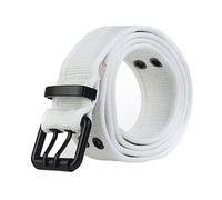 JIER Herren Canvas Gürtel Outdoor Casual Gürtel Militär Leinwand Stoff Gürtel Jeansgürtel Belts Verstellbare Doppelter Loch Stoffgürtel Unisex (Weiß)