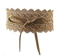 JIER Kleid Gürtel Bindegürtel Wickelgürtel Damen Taillengürtel Damen Hüftgürtel Breit Gürtel Vintage Breit Spitzengürtel Taille Spitze Gürtel (Gold)