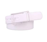 JIER Unisex Silikon Gürtel Mode Candy Colour Gürtel Belt Gummi Silikongürtel Süßigkeit Farben Gürtel Damengürtel Hosengürtel mit Plastik Schnalle (Weiß)