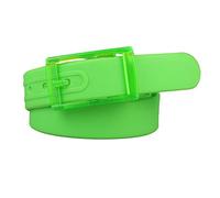 JIER Unisex Silikon Gürtel Mode Candy Colour Gürtel Belt Gummi Silikongürtel Süßigkeit Farben Gürtel Damengürtel Hosengürtel mit Plastik Schnalle (Hellgrün)