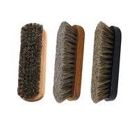 JIHUOO 3 Stück Pferdehaar-Schuhbürsten zur Reinigung von Schuhpolier-Applikatorbürsten, Wildleder-Schuhputzbürsten, Leder-Stiefelpflegebürsten, Autositz-Reinigungsbürsten