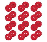 JIHUOO 30 Stück 28 mm runde Harzknöpfe zum Nähen, 2 Löcher, Mantelknöpfe, dekorative Bastelknöpfe, Bluse, Kleidung, Ersatzknöpfe, Retro-Anzugknöpfe, manuelle Ornament-Knöpfe, Rot