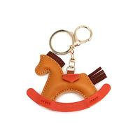 JIJIBA Frauen Leder Charms Tasche Anhänger Schlüsselanhänger Cartoon Pony Schaukelpferde Schlüsselanhänger Niedliche Tier Ornament Accessoires Dekoration Geschenk