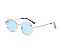 JIJIBA Sonnenbrille Männer Vintage Octagon Metall Sonnenbrille für Frauen Luxusmarke Schutzbrille Sonnenbrille Damen