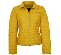 Jilani Collection - Damen Echtleder Lederjacke Steppjacke Lammnappa gelb