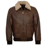 Jilani Collection - Herren Lederjacke Kalbleder braun antik : 52