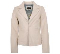 Jilani - Damen Echtleder Lederjacke Blazer Lammnappa beige Größe 44