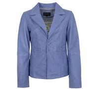 Jilani - Damen Echtleder Lederjacke Blazer Lammnappa blau Größe 40