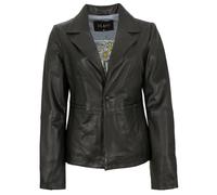 Jilani - Damen Echtleder Lederjacke Blazer Lammnappa schwarz Größe 46