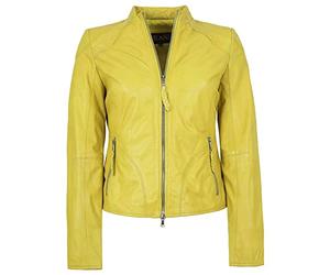 Jilani - Damen Echtleder Lederjacke Lammnappa gelb pflanzlich gegerbt Größe 36