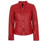 Jilani - Damen Echtleder Lederjacke Lammnappa Salsa rot Größe 48