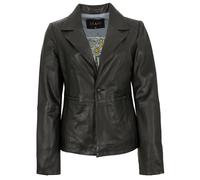 Jilani - Damen Lederjacke Blazer Lammnappa schwarz : 46