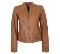 Jilani - Damen Lederjacke Lammnappa Cognac Größe 46