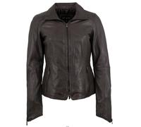 Jilani - Damen Lederjacke Lammnappa dunkelbraun : 40