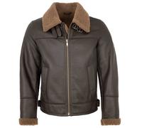 Jilani - Herren Lammfelljacke Lederjacke Lammfell braun : 60