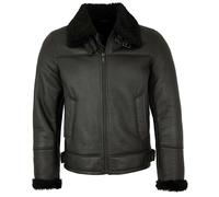 Jilani - Herren Lammfelljacke Lederjacke Lammfell schwarz Größe 56