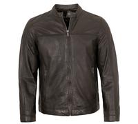 Jilani - Herren Lederjacke Lammnappa dunkelbraun : 50
