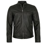 Jilani - Herren Lederjacke Lammnappa voll Anilinleder schwarz : 48