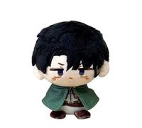 Jilijia Anime Plüschkissen Levi/Zoe Hans/Eren Jaeger Figur Schlüsselanhänger weich gefüllte Mini-Anhänger für Taschendekoration, Sammlerstück, Geschenke für Fans, 10 cm
