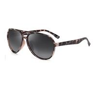 JIM HALO Polarisierte Sonnenbrille Männer Frauen, Retro Pilot Schatten für das Fahren Angeln Graue Schildkröte/Grau