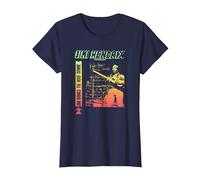 Jimi Hendrix Bringt das Dach Herunter T-Shirt, Damen, Marineblau, XS