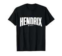 Jimi Hendrix Damen T-Shirt Schwarz Kurzarm Crew Neck Klein EU S